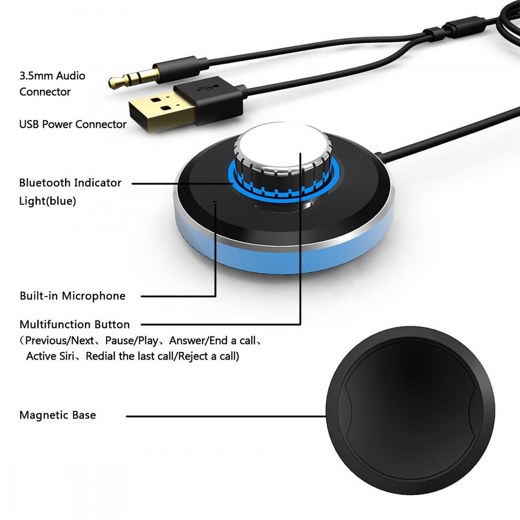 Bluetooth Audio Receiver v4.0 Receiver with USB Car Charger