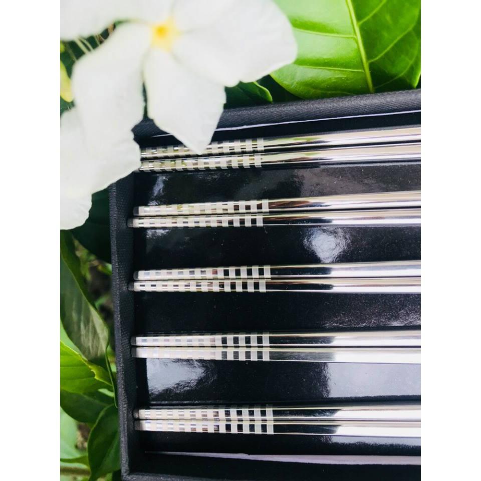 Set 5 đôi đũa Inox đặc ruột nội địa Nhật bản,