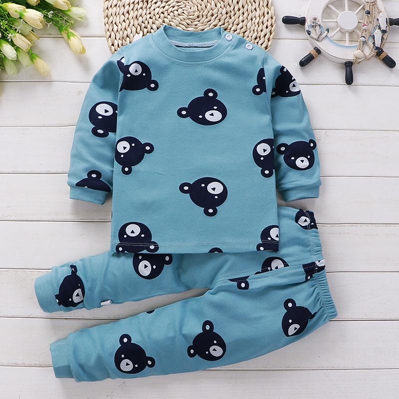BT30 Size90-130 (9-27kg) Bộ thun tay dài cotton thu đông bé Thời trang trẻ Em