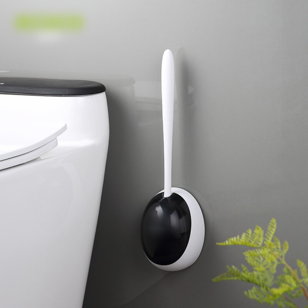 Chổi Cọ Vệ Sinh Kèm Kệ Để Chổi Cọ Rửa Toilet Thông Minh, Chổi Cọ Tolet Gắn Tường Tiện Lợi - Hàng Loại 1 - Chính Hãng MINIIN