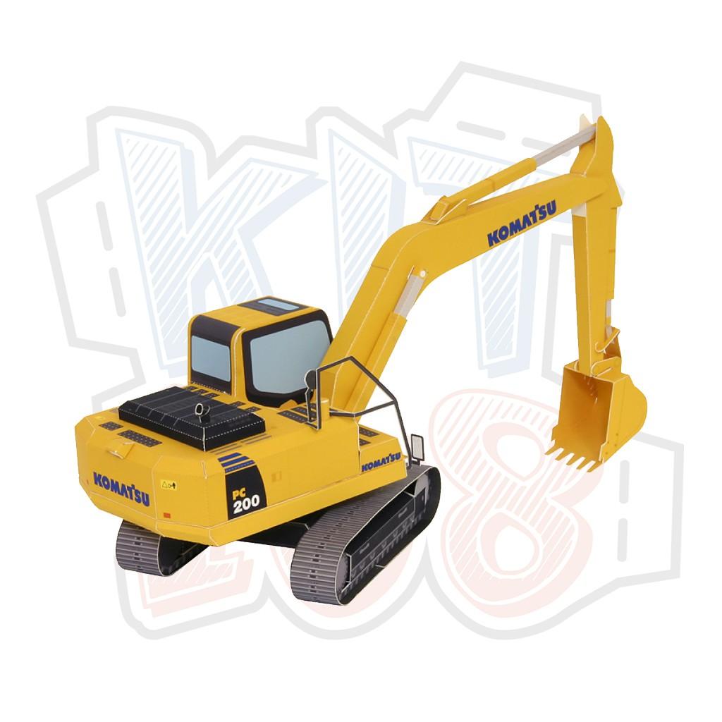 Mô hình giấy xe công trình Hydraulic Excavator