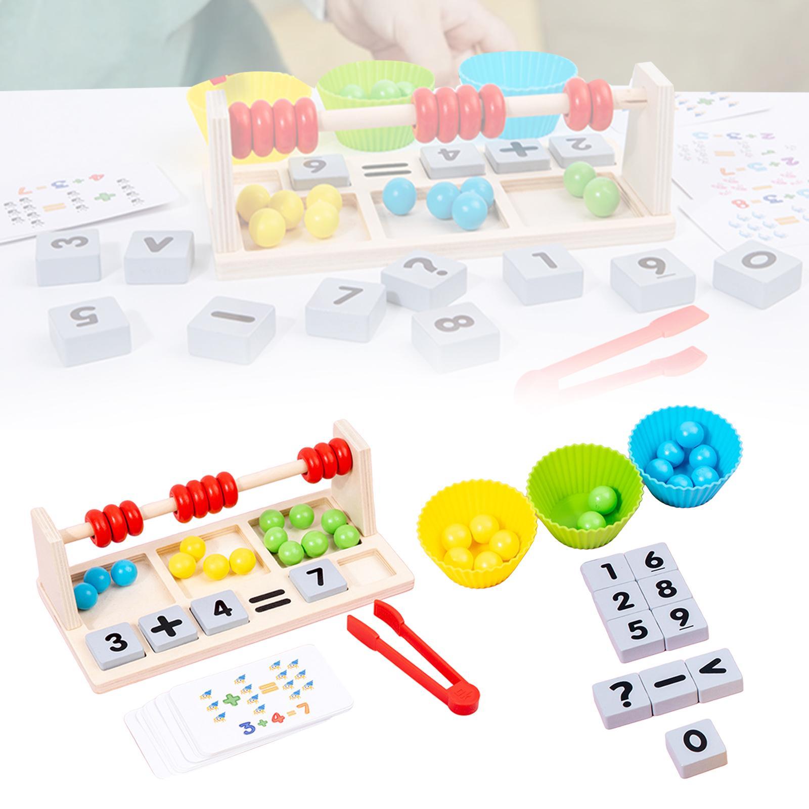Learning Math Toy Gifts Color Sorting Educational Learning Toy Multicolor Teaching Aids Matching Board Wooden Toddler