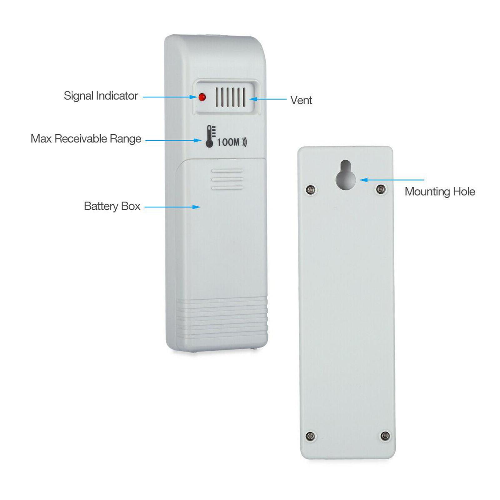Digital Indoor Outdoor Thermometer Wireless Thermometer Temperature Gauge LCD ℃/℉