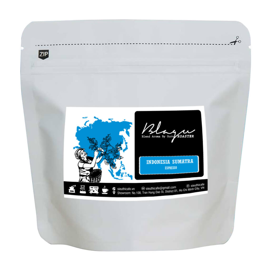 CÀ PHÊ BLAGU HẠT ARABICA ĐÃ  RANG , INDONESIA SUMATRA, MEDIUM ROAST 100G