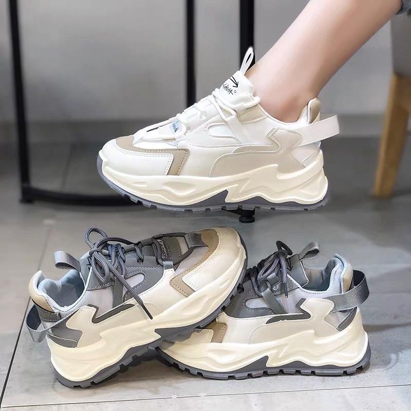 Giày thể thao độn đế 6cm, sneaker nữ cao cấp, phong cách Hàn Quốc, hot trend, đi học, đi chơi, đi làm