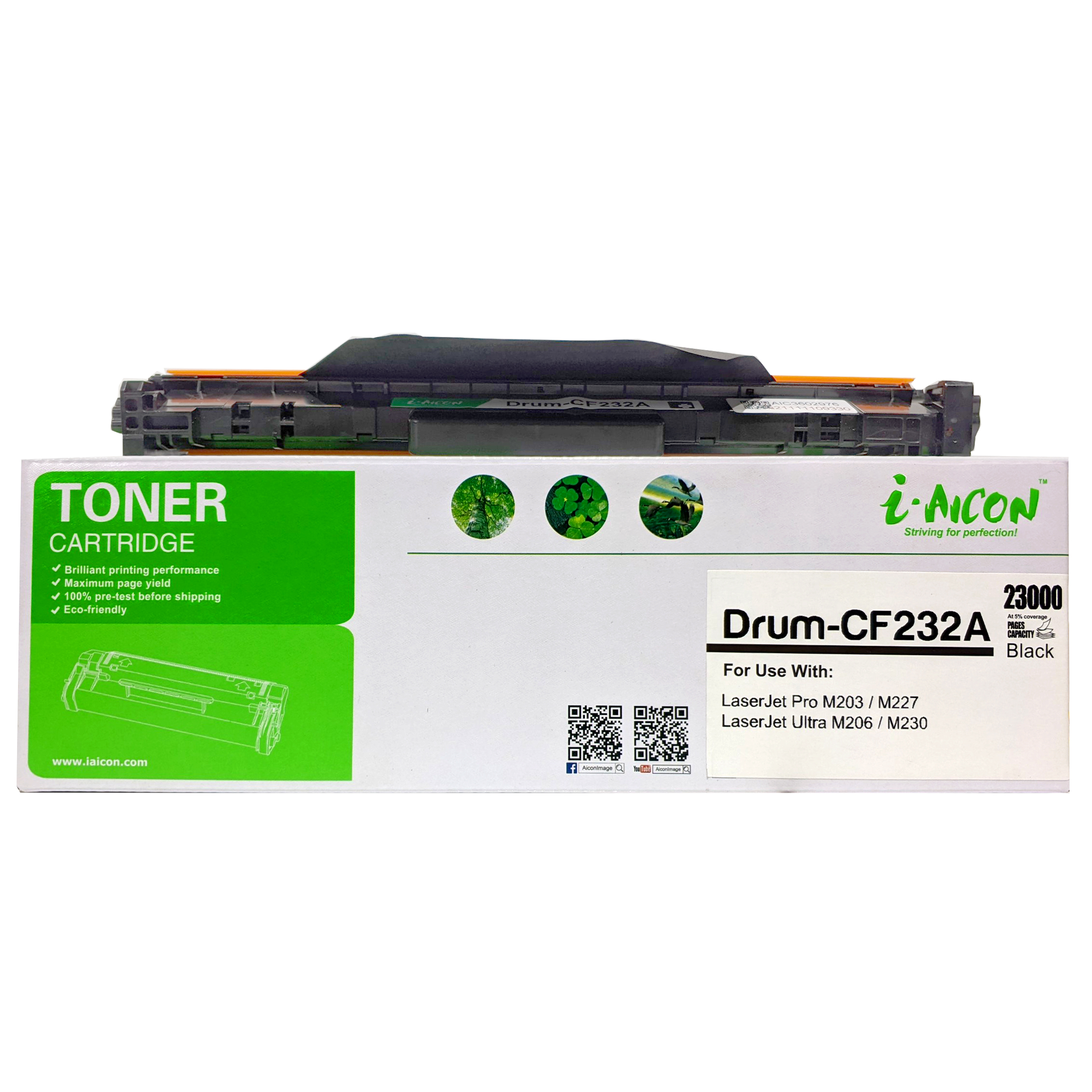 [hàng chính hãng] Cụm trống 32A thương hiệu I.aicon mã CF232A dùng cho máy  in HP 203DN, HP 203DW, HP M227FDW, HP M227SDN, HP 227FDN. Tuổi thọ 23000 trang, vận hành êm ái ổn định, bản in đẹp nét, tương thích hoàn toàn thiết bị