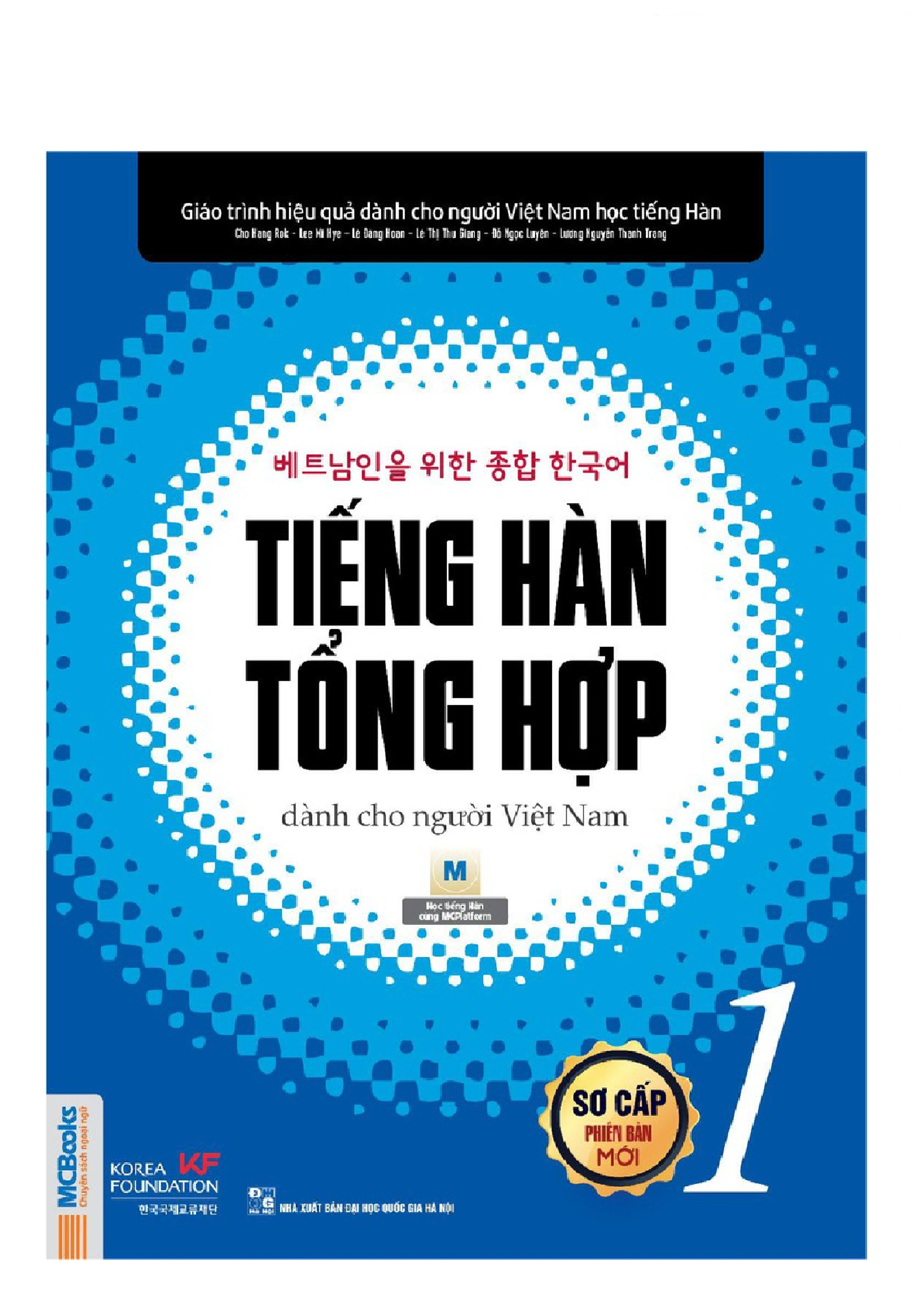 Combo bộ 4 cuốn Giáo trình tiếng Hàn tổng hợp dành cho người Việt Nam ( Bản Đen Trắng ) - Tặng Từ Điển Hàn - Việt PB