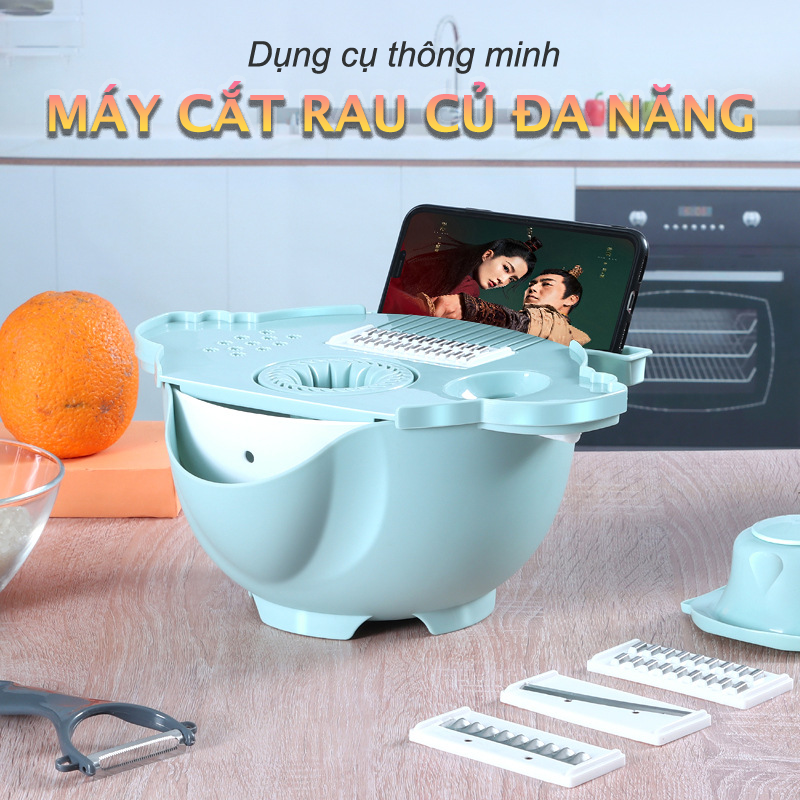 Bộ dụng cụ bào nạo cắt rau củ quả đa năng kiêm rổ đựng SAGOKER, mã BNRDN105