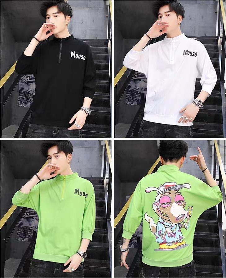 Áo cánh dơi Nam Nữ họa tiết hoạt hình chất vải cotton cao cấp có kéo khóa ở cổ hợp xu hướng thời trang
