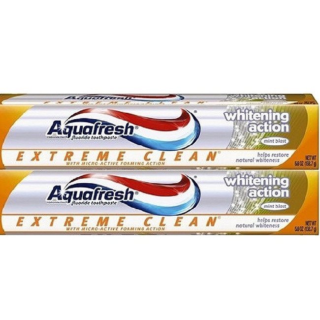 Combo 2 Kem Đánh Răng Aquafresh Extreme Clean Whitening Action - Phục Hồi Độ Trắng Bóng Tự Nhiên