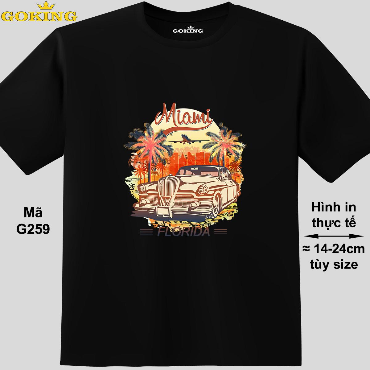 Miami FLORIDA, mã G259. Hãy tỏa sáng như kim cương, qua chiếc áo thun Goking siêu hot cho nam nữ trẻ em, áo phông cặp đôi, gia đình, đội nhóm