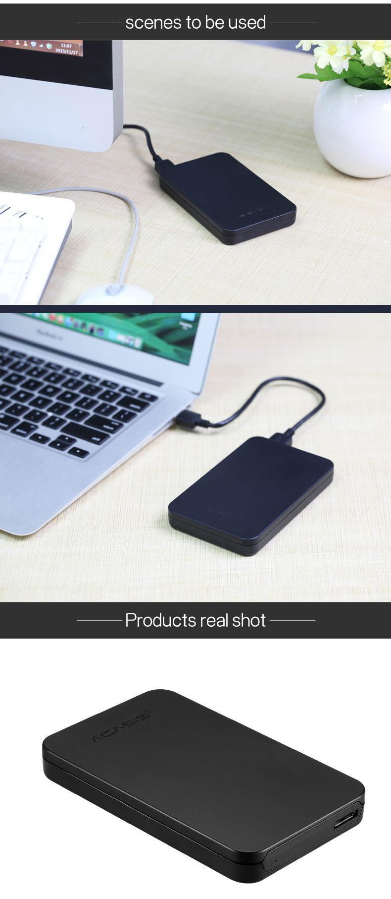 Box đựng ổ cứng ACASIS FA-07US USB 3.0 to SATA External HDD case for 2.5 inch SSD HDD Enclosure Mobile hard disk Box Slim Easy to Carry support 5TB 5Gbps - Hàng chính hãng