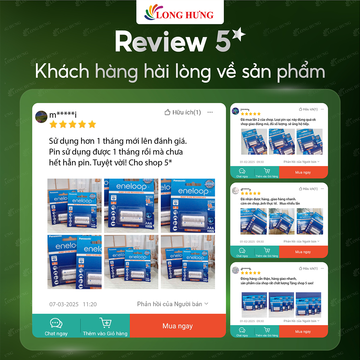 Vỉ Pin sạc Panasonic Eneloop AAA 800mAh BK-4MCCE/2BT (2 viên/10 viên) - Hàng chính hãng