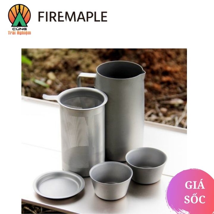 Bình pha trà Firemaple 340ml Titanium tiện dụng cho du lịch cắm trại FMP-T320