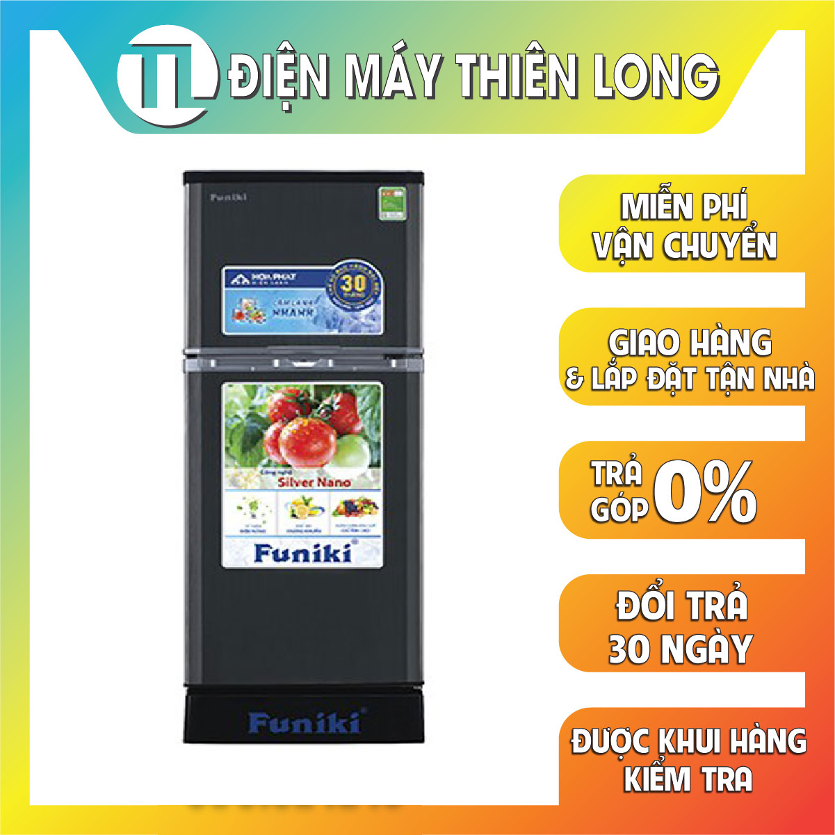 Tủ lạnh Funiki Hòa Phát FR 186ISU 185 lít - Hàng Chính Hãng