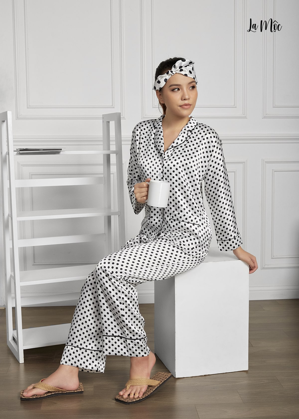 Đồ Bộ Nữ Mặc Nhà Pijama Dài Lụa Hàn Maxivic, La Mộc - MM112115