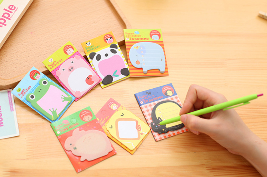 Giấy note con vật cute phong cách Hàn Quốc - Nhãn dán kế hoạch mini đẹp rẻ hữu ích