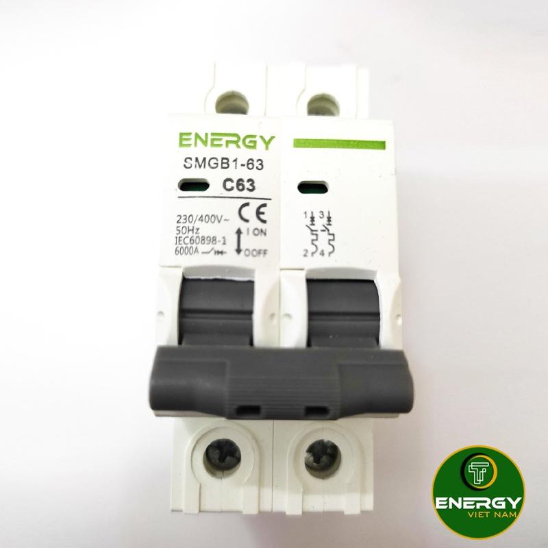 Aptomat MCB AC 2P 32A, 63A 6KA - 100A 10KA ENERGY - Thiết Bị Điện - 2P 100A ENERGY