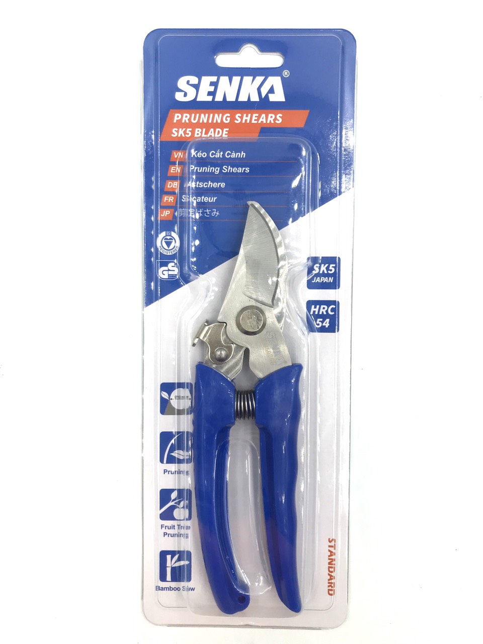 1 Kéo cắt cành tỉa cây SENKA Lưỡi SK5 siêu bền siêu sắc bén 7'' 175mm