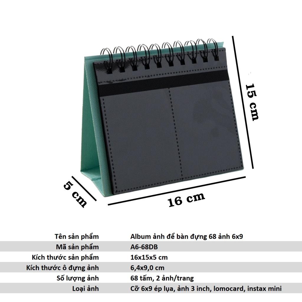 Album ảnh để bàn chứa 68 ảnh 6x9 trang trí bàn làm việc, kệ tủ binder card, đựng thẻ ảnh lomocard, card visit