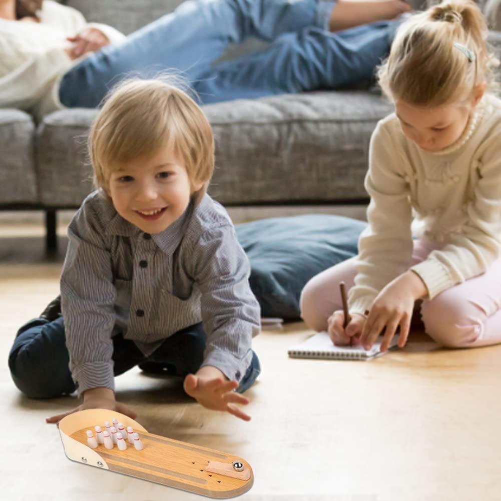 Máy tính để bàn Trò chơi Bowling Máy tính để bàn Đồ chơi Bowling Bộ Bowling nhỏ Trò chơi bằng gỗ