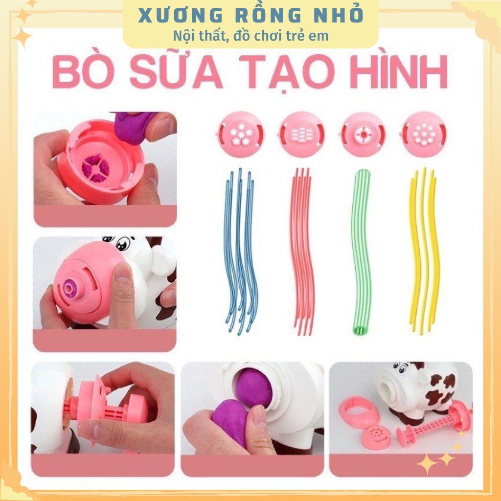 Đất nặn an toàn cho bé tạo hình theo khuân siêu ngộ nghĩnh, đồ chơi đất nặn bò sữa