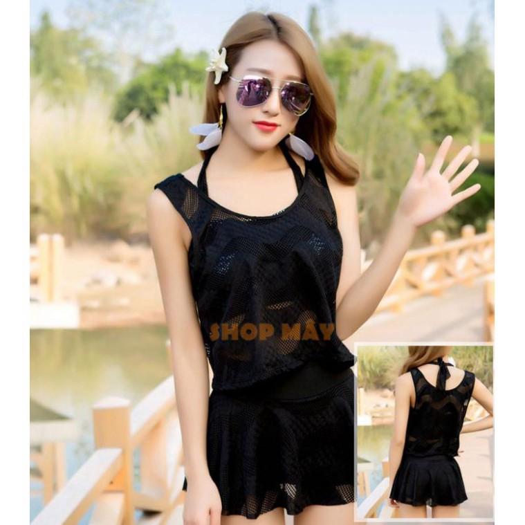 freeship Áo Tắm Ren Đen Gợi Cảm (bikini đồ bơi)