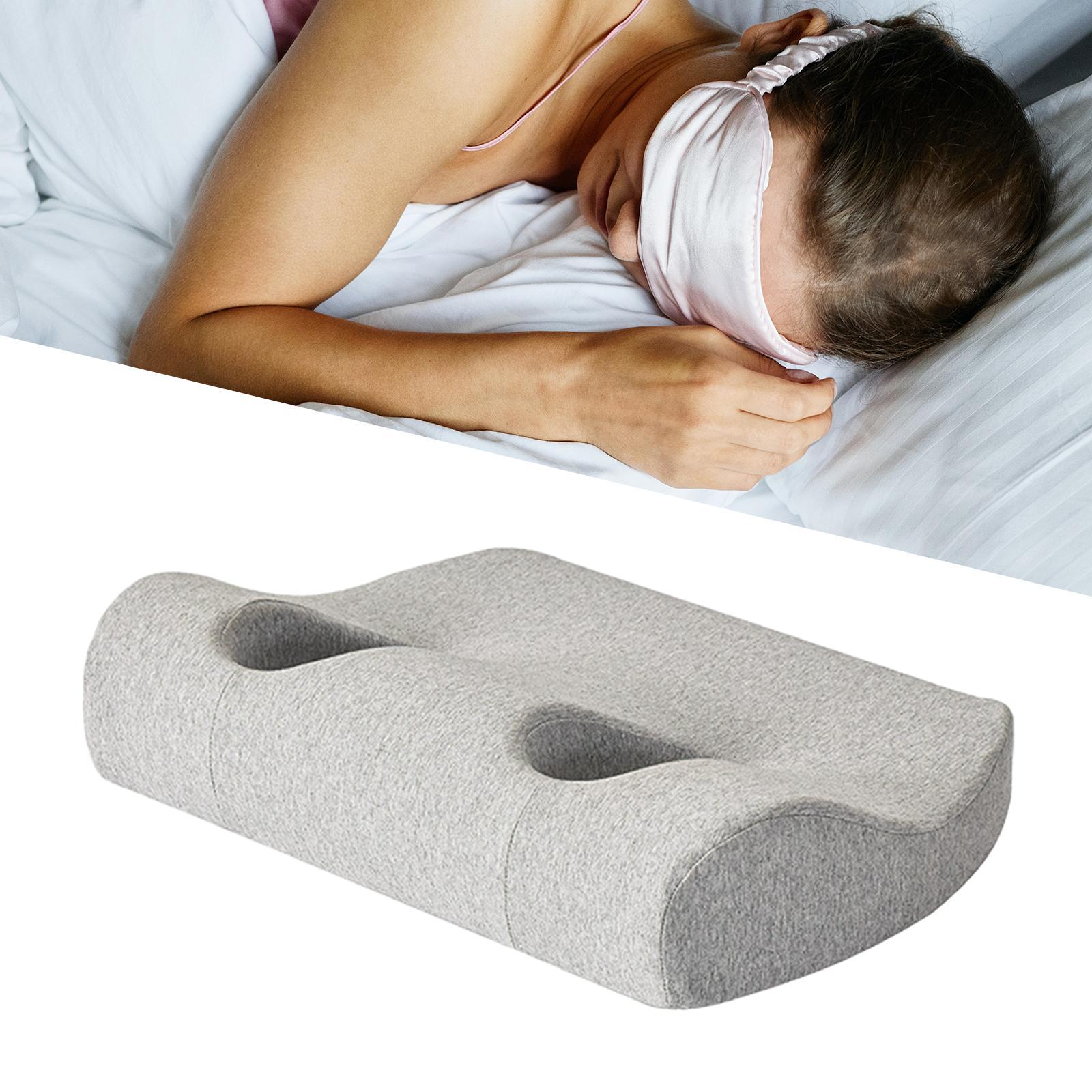 Pillow with Ear Hole Sleeping Pillow for Headphones Stomach Sleeping Earbuds