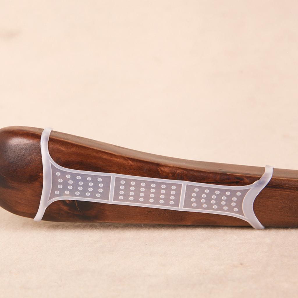 100Pcs Non-Slip Silicone Clothes Hanger Grips Clothing Hanger Strips White