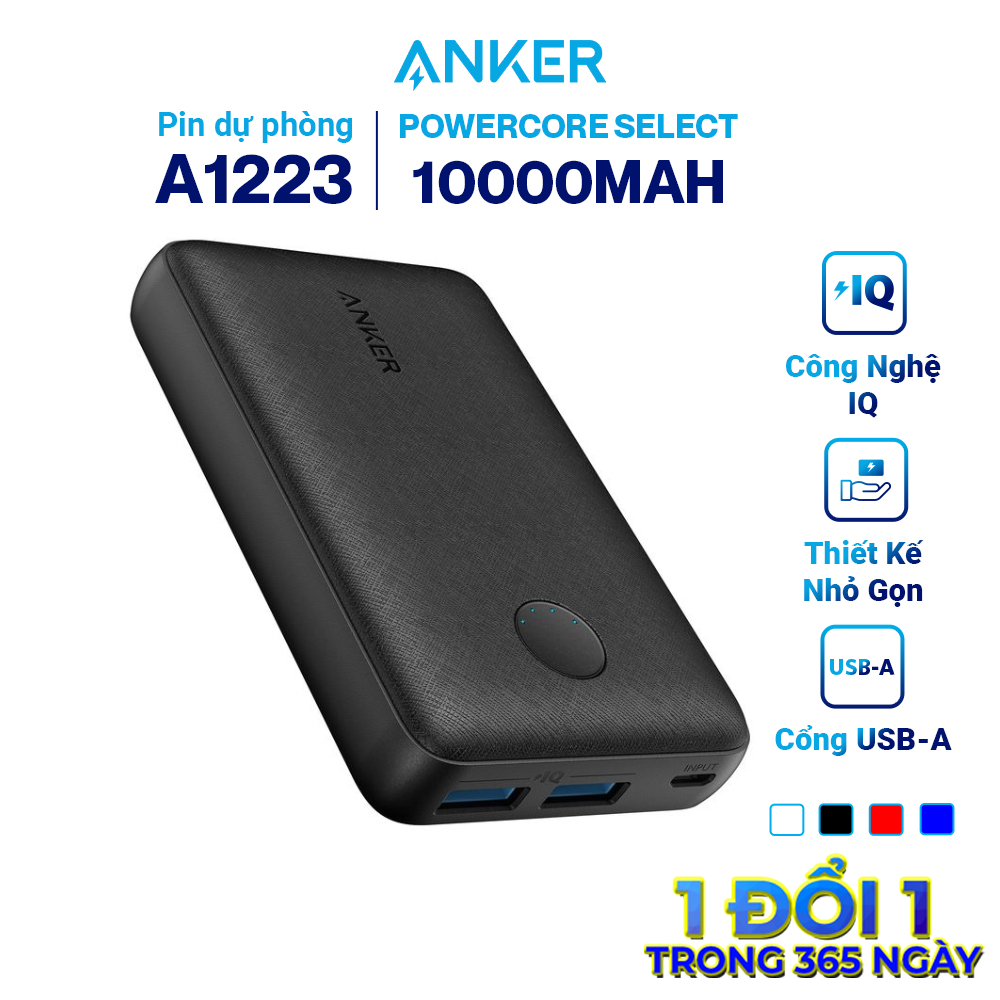 Pin Sạc Dự Phòng Anker PowerCore Select 10000mAh - A1223 - Hàng Chính Hãng