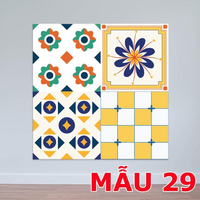 SẴN DECAL GẠCH BÔNG RETRO 36 Ô 20X20