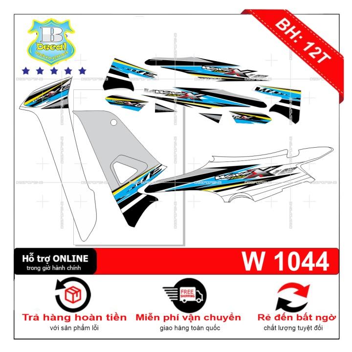Tem rời dành cho wave X 100 2016 trắng xanh