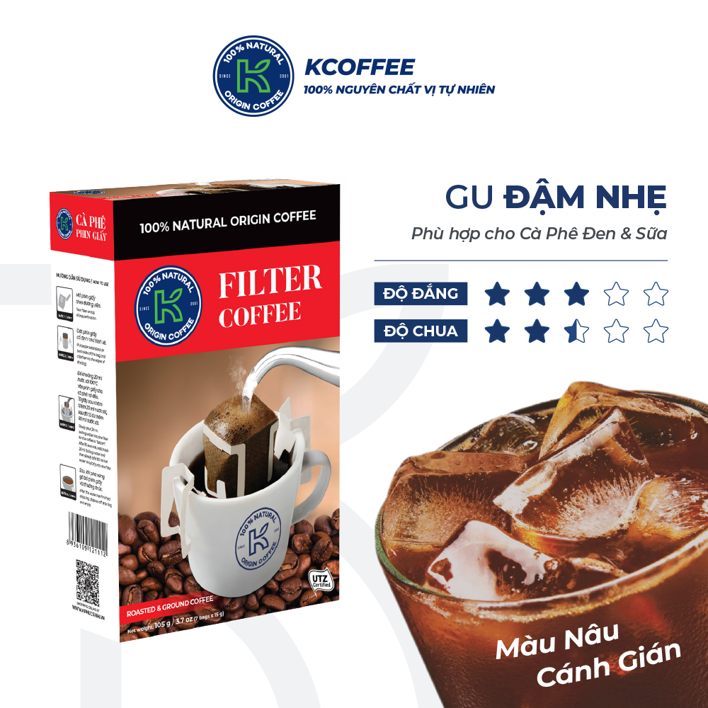 Cà phê túi lọc K-FILTER 105g