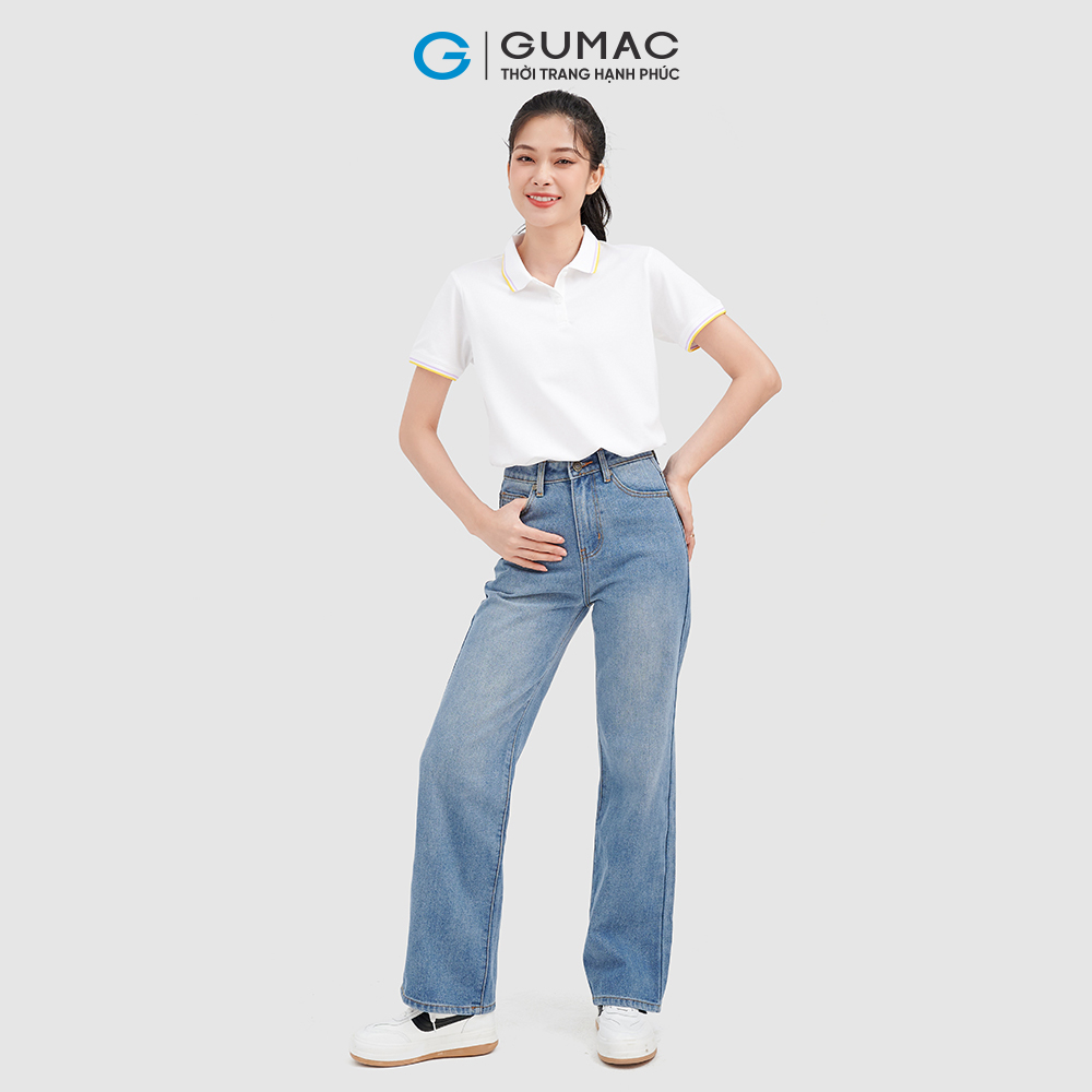 Áo polo nữ GUMAC ATC08080 áo polo phối bo nhiều màu