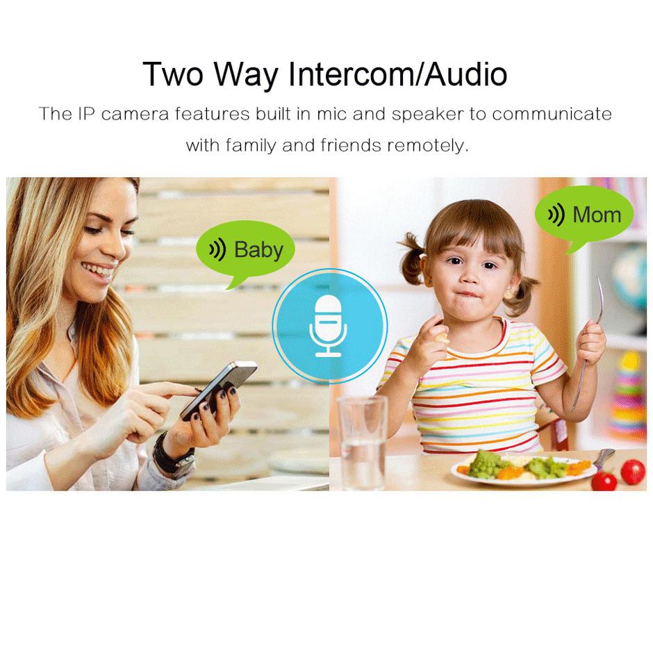 Tuya WiFi camera graffiti không dây thông minh 1080p camera Tuya thông minh nhỏ U mạng giám sát nhà máy ảnh bảo mật nhà: màu trắng