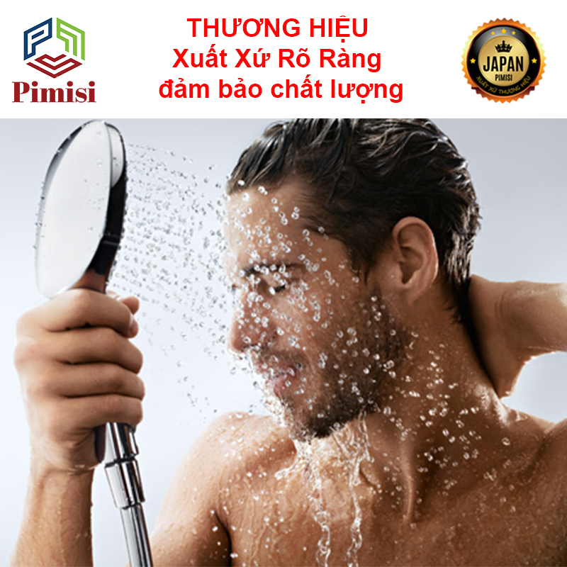 Bát Sen Tắm Của Vòi Tắm Hoa Sen Nóng Lạnh Pimisi Với Tay Sen Bằng Nhựa Cao Cấp Mạ Xi Cr/Ni Màu Inox Sáng Bóng Kiểu Vuông Bo Tròn Góc - Ổn Định Nhiệt Độ Nước Nóng Lạnh Theo Công Nghệ Đầu Phun Tăng Áp Dạng Phun Mưa Tiết Kiệm Nước | Hàng Chính Hãng