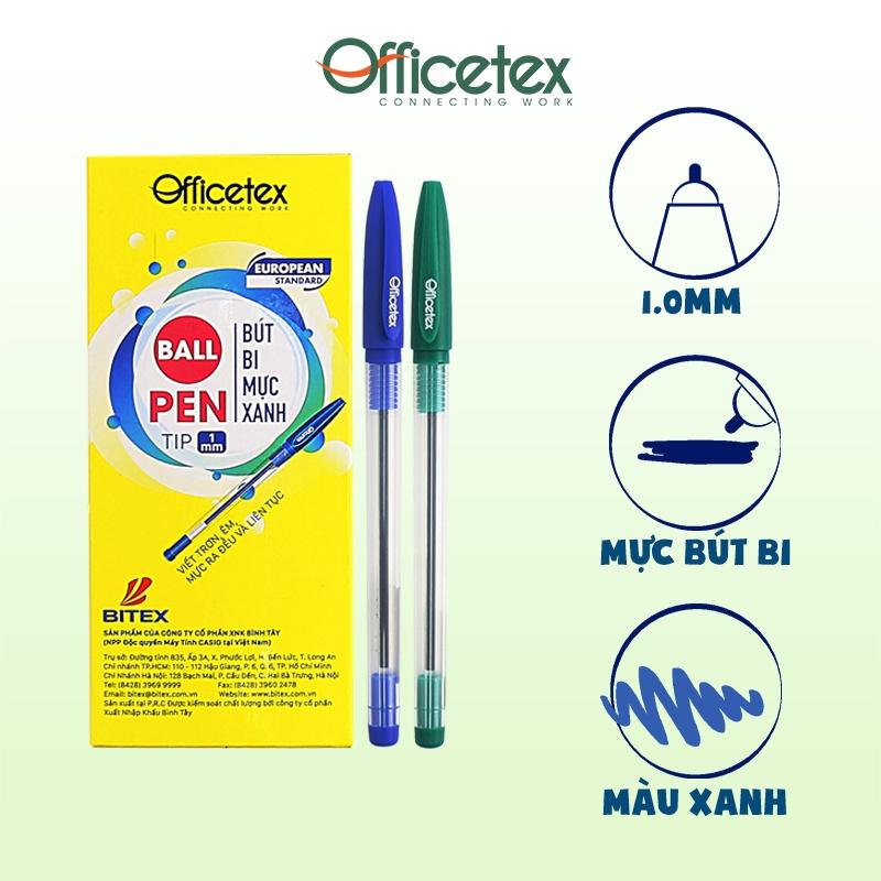 Hình ảnh Bút bi mực xanh OT-BP001BU (6 cây)