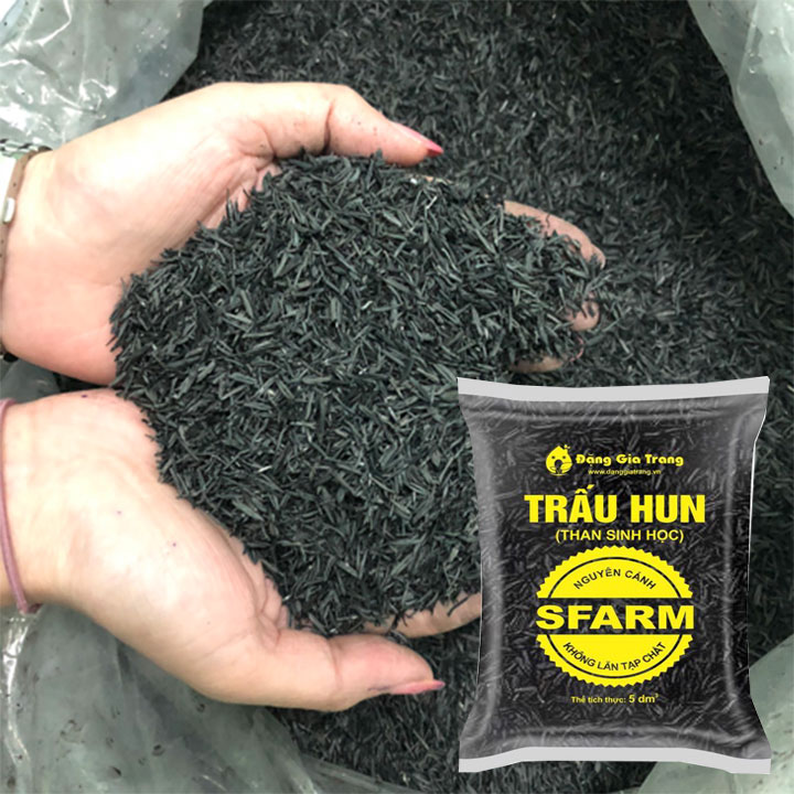 Giá Thể Trấu Hun Nguyên Cánh Sfarm Túi 5dm3
