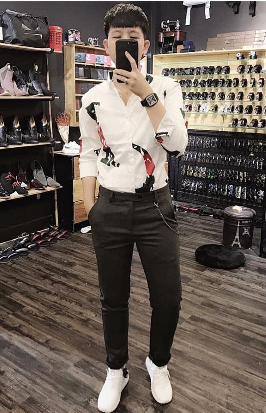 ÁO SƠ MI LỤA NAM IN HỌA TIẾT - MS002