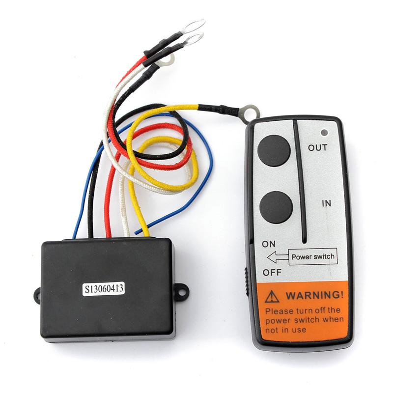 12V/50ft Car Electric Wireless Winch Remote Control Cordless Switch Remote Control Switch Unit Kits for Truck Trailer +1 Receiver