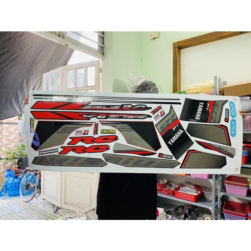 Tem rời xe Sirius fi mẫu zin đỏ đen