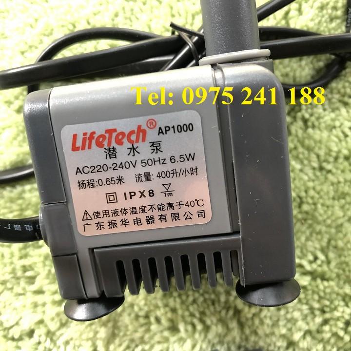 Bơm bể cá Lifetech AP1000, công suất 6.5W, đẩy cao tối đa 65cm