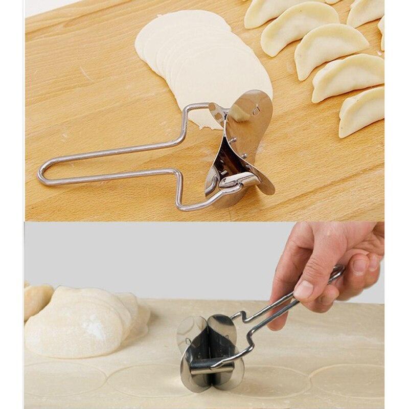 Stainless Steel Dumpling Wraper Mould Dough Circle Roller Machine Dumpling/Pie Maker Pizza Pastry Cutters Rolling Pastry Tools