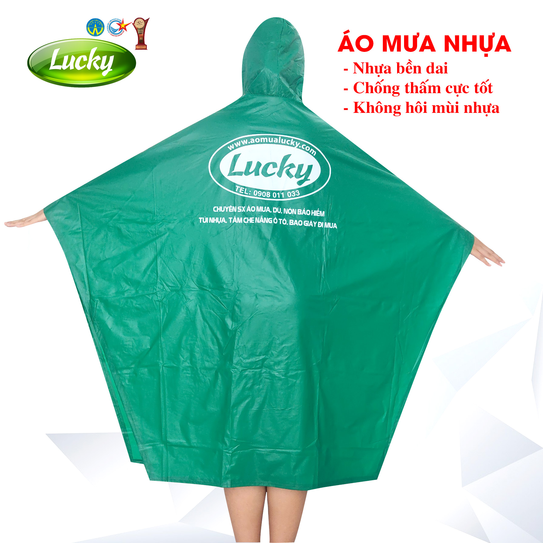ÁO MƯA TRÙM CHỮ A KHỔ RỘNG, NHỰA PVC CHỐNG THẤM SIÊU BỀN