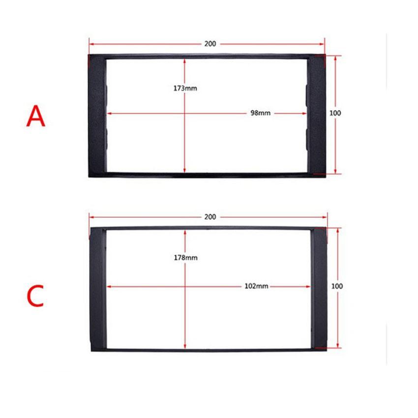 Mặt dưỡng lắp màn hình 7 Inch cho xe Toyota kích thước ngoài 200 x 100mm - Nẹp viền màn hình android 7 inch,