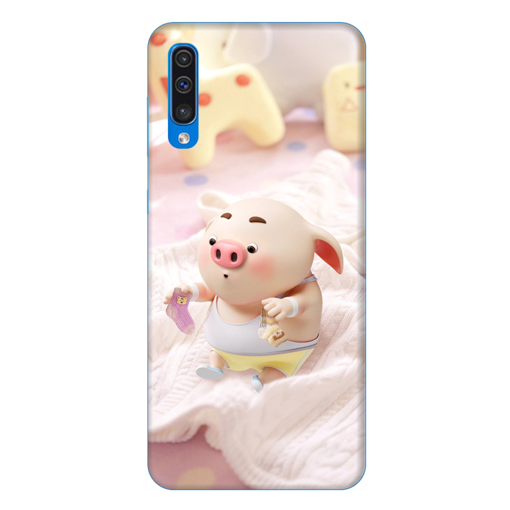 Ốp lưng dành cho điện thoại Samsung Galaxy A50 hình Heo Con Mang Vớ - Hàng chính hãng
