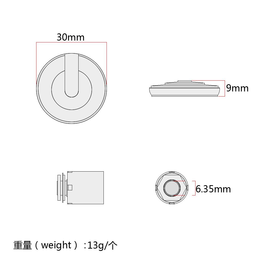 Universal 6.35mm Transducer Guitar Pickup Adhesive
