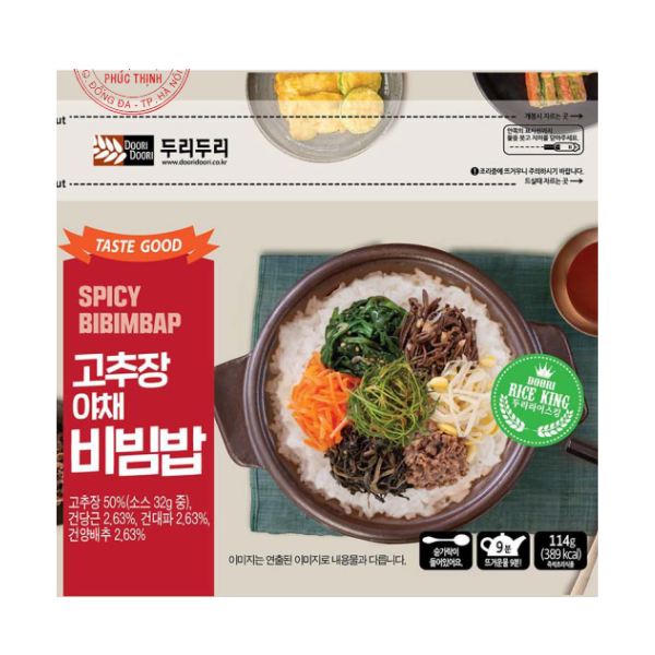 Cơm Trộn Bibimbap Hàn Quốc Doori Doori Xốt Cay Gói 114g