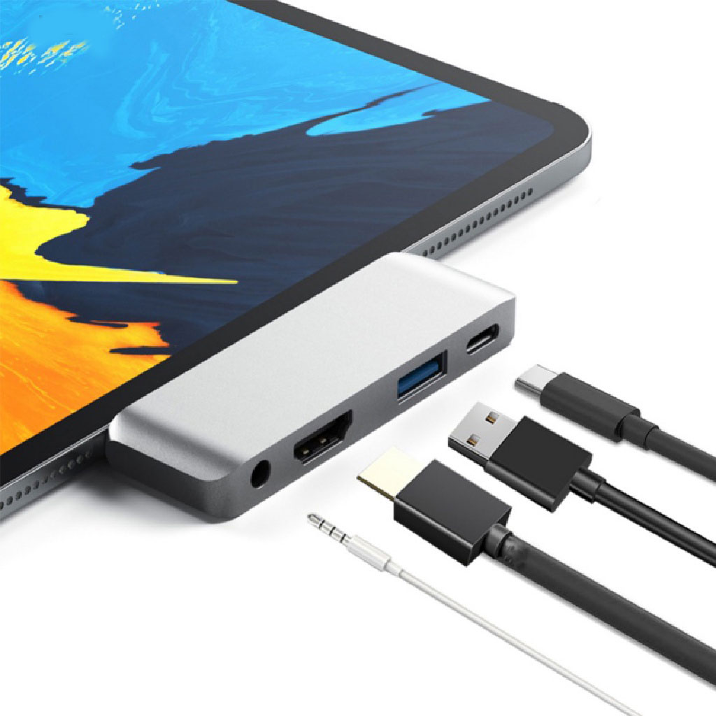 Hub Chuyển Đổi USB Typec To HDMI Chuyên Dụng 4 Trong 1 SeaSy, Cổng Chuyển USB TypeC to HDMI 4K, 1 Cổng Audio 3.5mm, 1 Cổng USB 3.0, 1 Cổng PD, Dành Cho Ipad Pro/ Macbook Pro/ Macbook Air/ Laptop USB-C/ Surface Book/ Smartphone – Hàng Chính Hãng