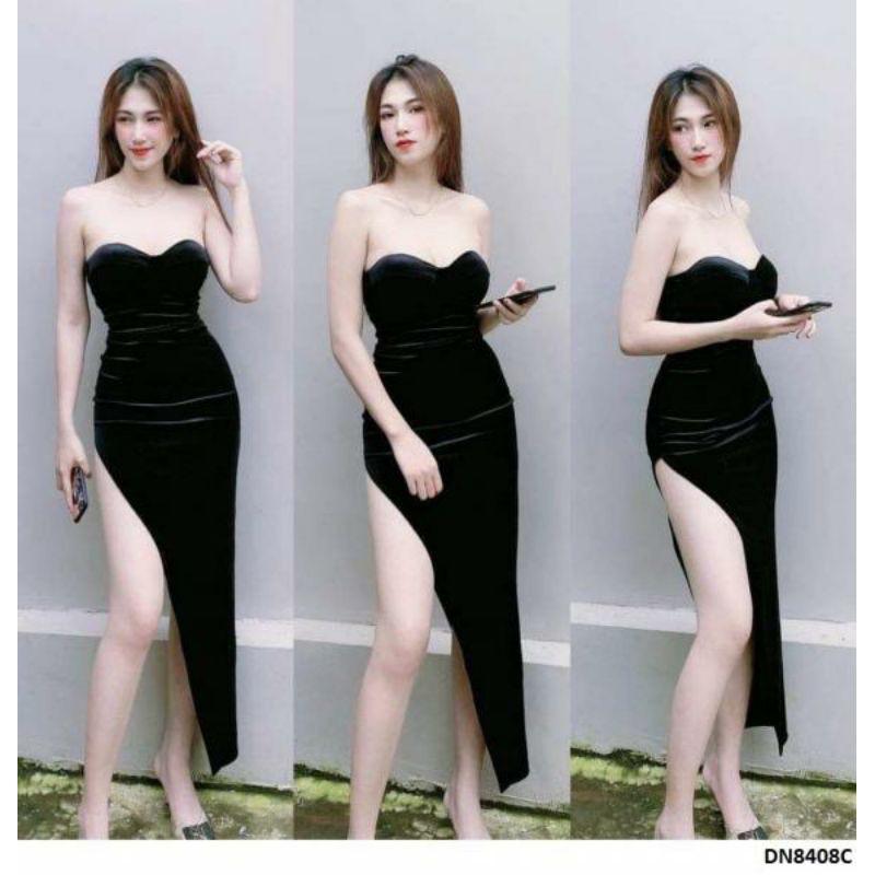 Đầm dài cúp ngực xẻ tà sexy